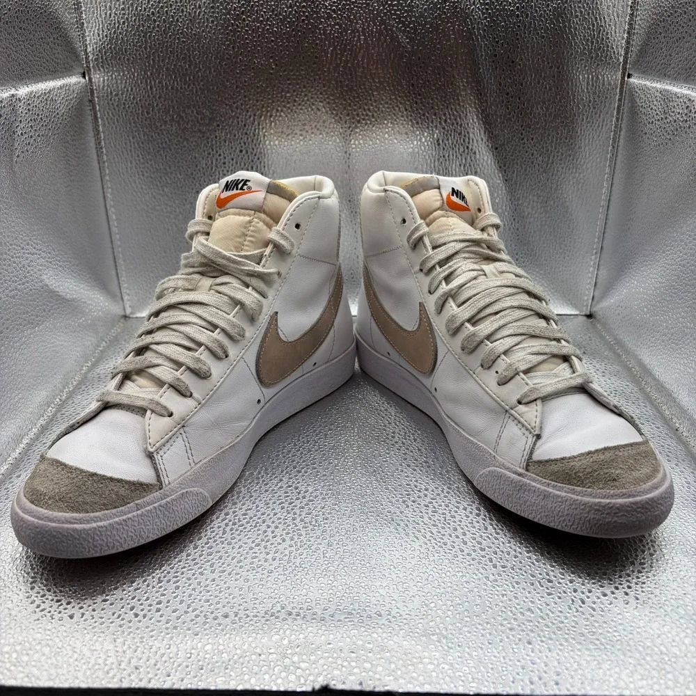 Size 8 Nike Blazer Mid '77‎ Vintage White Gray Oxford Womens Sneakers CZ1055-118